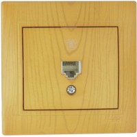 Розетка LEZARD NATA 710-0700-137  телефонная евро ольха