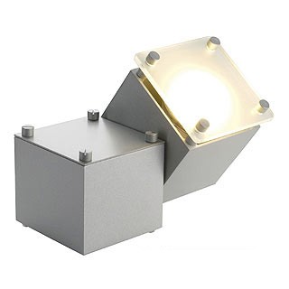 Светильник накладной SQUARE DICE I д/лампы GU10 50Вт, серебристый/стекло матовое