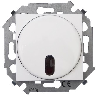 Simon15 Светорегулятор с управлением от ИК-пульта, проходной, 500Вт, 230В винт.зажим бел.