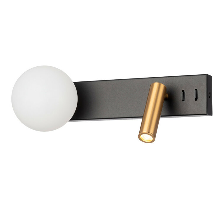 Спот CITILUX CL704451 Декарт черный+бронза