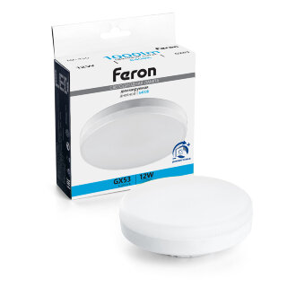 Лампа светодиодная Feron LB-456 GX53 12W 230V 6400K диммируемая