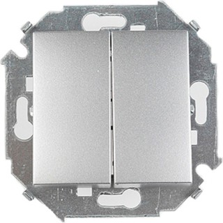 Выключатель SIMON 15 2-кл. 16А 250В винт.зажим алюминий 1591398-033
