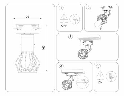 Трековый однофазный светильник Ambrella Light Track System GL5002