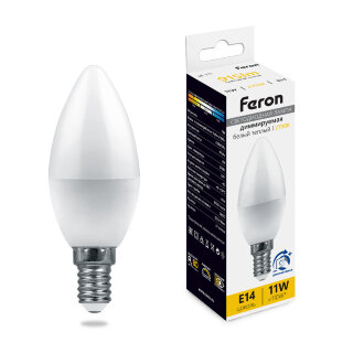 Лампа светодиодная Feron LB-771 E14 11W 230V 2700K C37 диммируемая