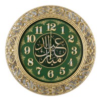 Часы настенные круг с узором 39,5см  корпус золотой "Молитва" "Рубин" 4051-110