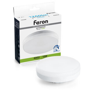 Лампа светодиодная Feron LB-457 GX53 15W 230V 6400K диммируемая