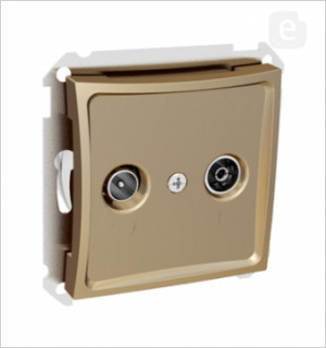 Розетка одиночная TV-R 2dB  WDE000493, шампань (уп.10)