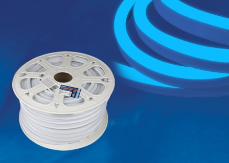 Гибкий NEON UNIEL ULS-N21-2835-120LED/m-8mm-IP67--220V-8W/m-50M-Blue