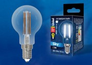 Лампа светодиодная  Uniel LED-G45-11W/4000K/E14/CL  PLS02WH 4000K серия Sky  форма "Шар" (951)