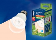 Лампа светодиодная  Uniel LED-A60-10W/SPFR/E27/CL для растений (Fluora) (092)