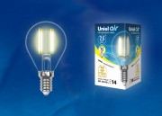 Лампа светодиодная  Uniel LED-G45-7.5W/WW/E14/CL 3000K серия Air (909)