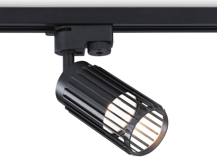Трековый однофазный светильник Ambrella со сменной лампой GL5158 BK черный  GU10
