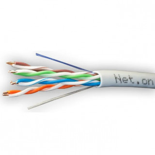 Кабель витая пара U/UTP 4х2х24AWG кат.5E solid CCA PVC сер. Net.on