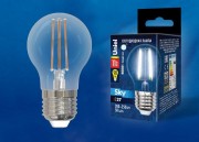 Лампа светодиодная  Uniel LED-G45-11W/4000K/E27/CL  PLS02WH 4000K серия Sky  форма "Шар" (957)