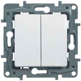 Legrand Etika Белый Выключатель 2-кл.  винт. 672202