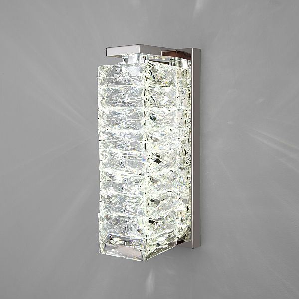 Настенный светильник Eurosvet 40259 LED хром/ прозрачный хрусталь Strotskis