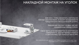 Светодиодный светильник Geniled Retail Standart 500*100 30Вт 5000К Линза Ш