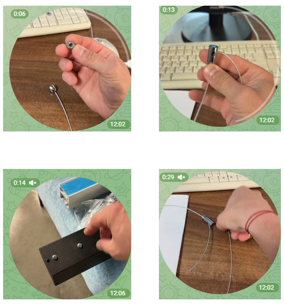 Комплект для подвесного монтажа светильников Geniled Office, ЛСП, ЛПО, 2000