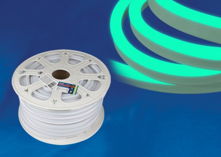 Гибкий NEON UNIEL ULS-N21-2835-120LED/m-8mm-IP67-220V-8W/m-50M-Green