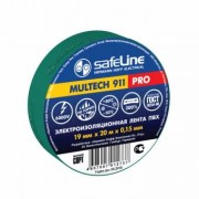 Изолента " SafeLine " 19мм/20м (от -50*С до +80*С) зеленая