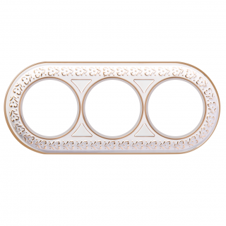 Рамка Werkel Retro 3-поста WL70-Frame-03 белое золото