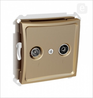 Розетка оконечная TV-R 8dB  WDE000497, шампань (уп.10)