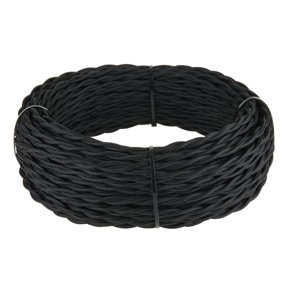 Ретро кабель витой Werkel Retro 3х2,5 (черный)