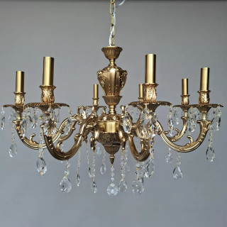 Люстра AURA 42992P/8A E14 BRASS