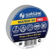 Изолента " SafeLine " 19мм/20м (от -50*С до +80*С) серо-стальная