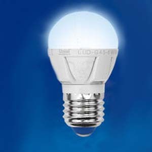 Лампа светодиодная  Uniel LED-G45-7W/WW/E27/FR 3000K серия Palazzo (380) (Уценка!)