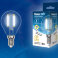 Лампа светодиодная  Uniel LED-G45-5W/NW/E14/CL/DIM GLA01TR серия Air форма "Шар"
