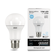 Лампа Gauss LED Elementary 15W A60 23235 6500K E27