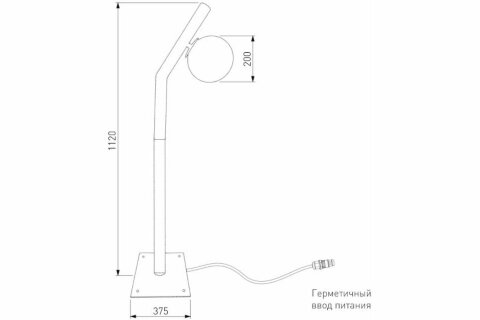 Уличный свет 35158/F Sfera D200 черный