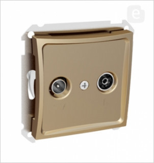 Розетка проходная TV-R 11dB  WDE000495, шампань (уп.10)