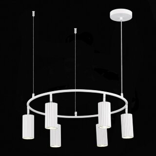 Светильник подвесной ST-Luce Белый/Белый GU10 6*5W 4000K KENDO SL1213.503.06