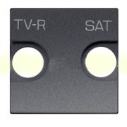 ABB Zenit Накладка для TV-R-SAT розетки 2-я мод. Антрацит N2250.1 AN