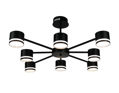 Люстра MS 1195/8 Норман черный 8*GX53 max/11W