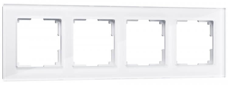 Werkel Favorit Рамка 4 поста Белый,стекло W0041101 (WL01-Frame-04)