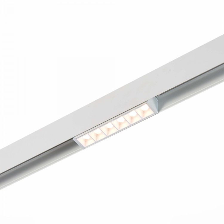 Магнитный трековый светильник белый ST-Luce LED 1*6W 3000K 532Lm ST361.536.06