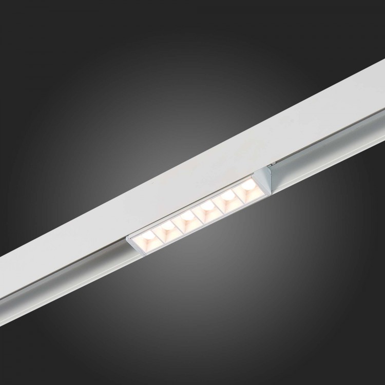 Магнитный трековый светильник белый ST-Luce LED 1*6W 3000K 532Lm ST361.536.06
