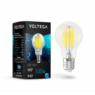 Лампа светодиодная Voltega A60 10W 4000K E27 360°