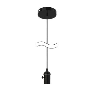 Светильник подвесной Gauss Decor PL041 черный E27, 1 м,