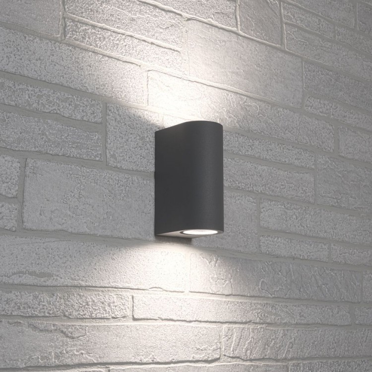 Уличный светильник FERON DH015 серый 35W 2*GU10 230V (на стену)
