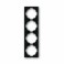 Рамка ABB Impuls 4-ая черный бархат  2CKA001754A4427 (1754-0-4427)