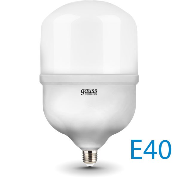Лампа Gauss LED Elementary T160 60436 55W E27/E40 6500K