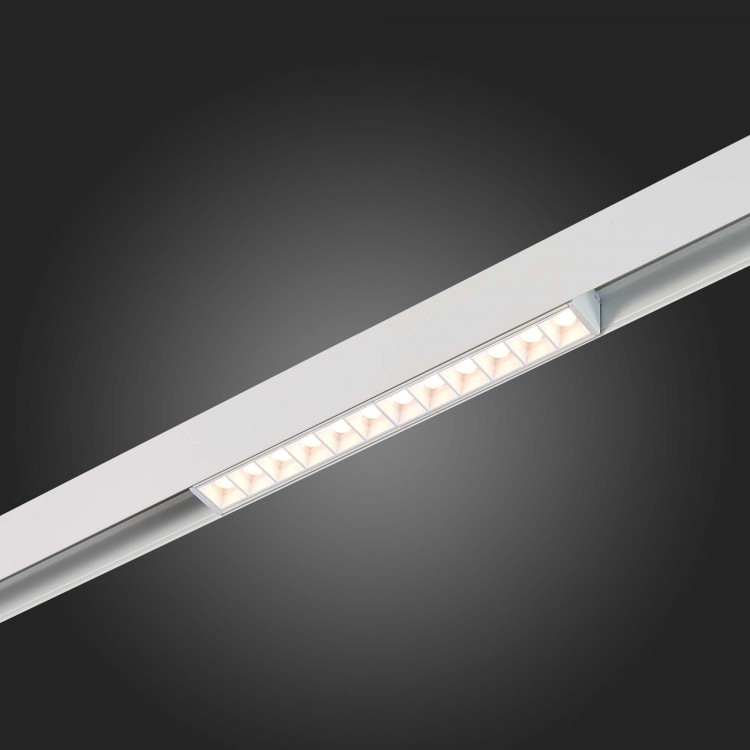 Магнитный трековый светильник белый ST-Luce LED 1*12W 3000K 1 009Lm  ST361.536.12