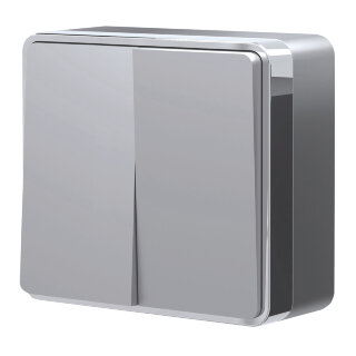 Werkel Gallant Выключатель 2-кл. W5020006 серебряный
