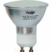 Лампа  FERON светод. LB-26 80LED/7W 230V GU10 2700K матовая (736)