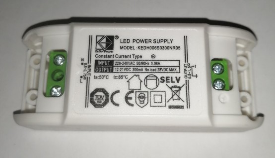 Драйвер KEGU KEDH006S0300NR05, DC12-21V, 300mA, 5W