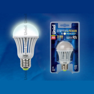Лампа светодиодная  Uniel LED-A60-9W/WW/E27/FR 3000K серия Palazzo (279) Уценка!